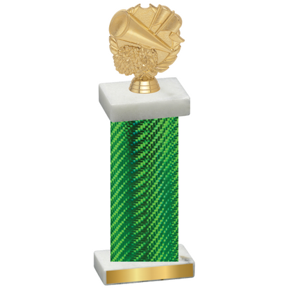 Single Green Carbon Fiber Cheerleading Trophy