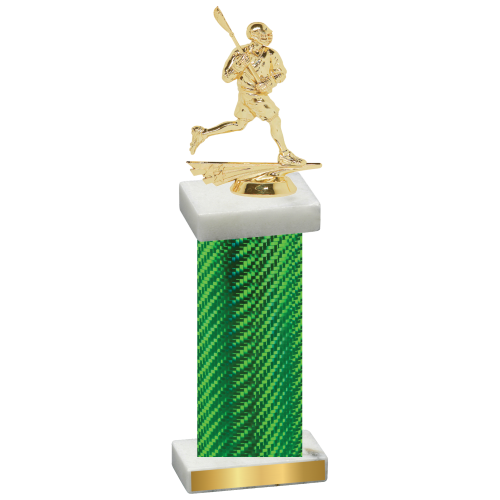 Single Green Carbon Fiber Lacrosse Trophy