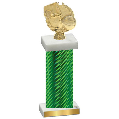 Single Green Carbon Fiber Basketball Trophy