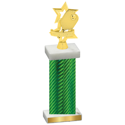 Single Green Carbon Fiber Pickleball Trophy