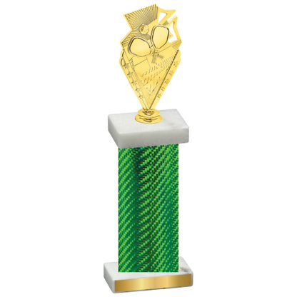 Single Green Carbon Fiber Pickleball Trophy