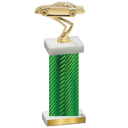 Single Green Carbon Fiber Cars Trophy