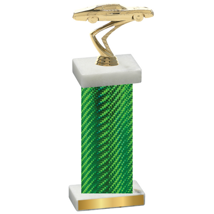 Single Green Carbon Fiber Cars Trophy