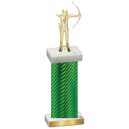 Single Green Carbon Fiber Archery Trophy