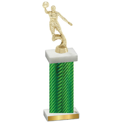 Single Green Carbon Fiber Basketball Trophy