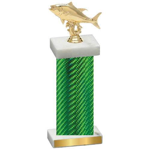 Single Green Carbon Fiber Fishing Trophy