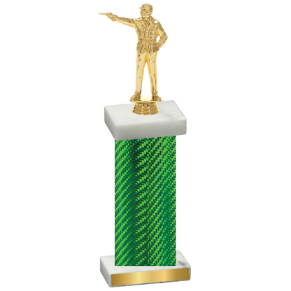 Single Green Carbon Fiber Shooter Trophy