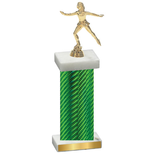 Single Green Carbon Fiber Skater Trophy