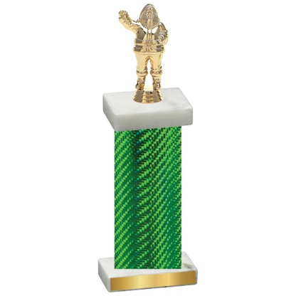 Single Green Carbon Fiber Holiday Trophy