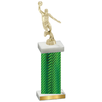 Single Green Carbon Fiber Basketball Trophy