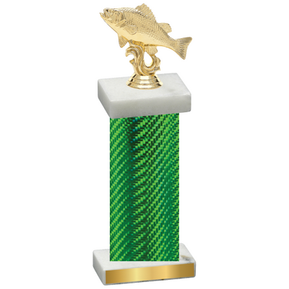 Single Green Carbon Fiber Fishing Trophy