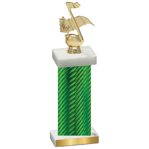 Single Green Carbon Fiber Music Trophy