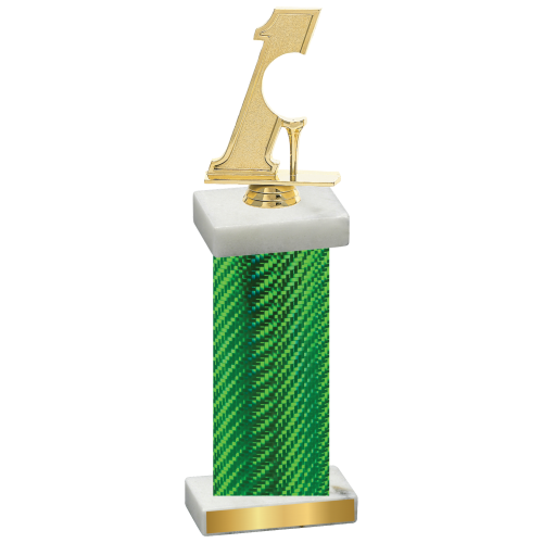 Single Green Carbon Fiber Golf Trophy