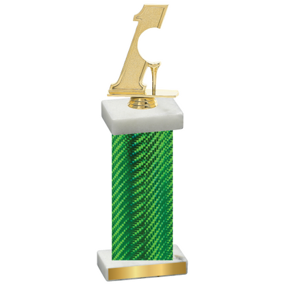 Single Green Carbon Fiber Golf Trophy