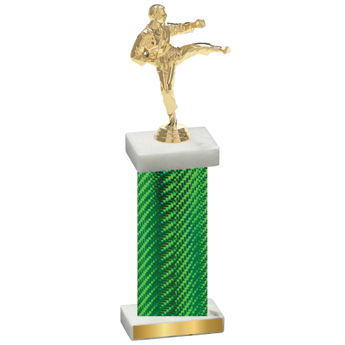 Single Green Carbon Fiber Karate Trophy