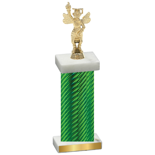 Single Green Carbon Fiber Academics Trophy