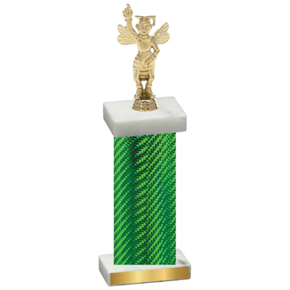 Single Green Carbon Fiber Academics Trophy