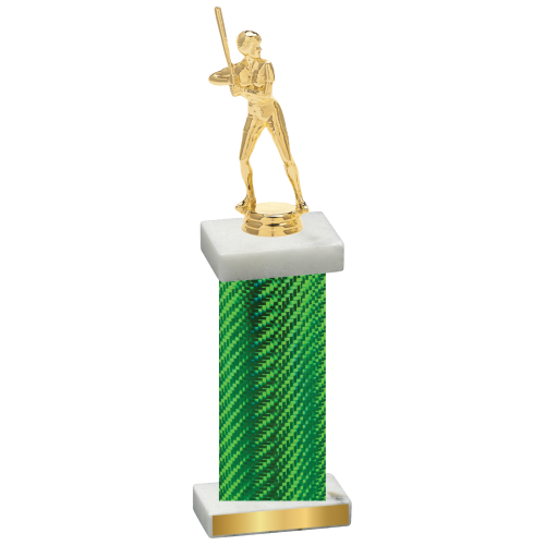 Single Green Carbon Fiber Softball Trophy