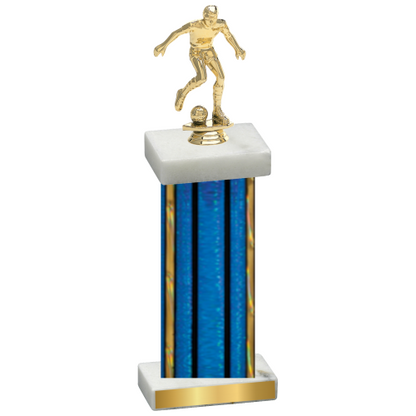 Single Blue Glacier Soccer Trophy