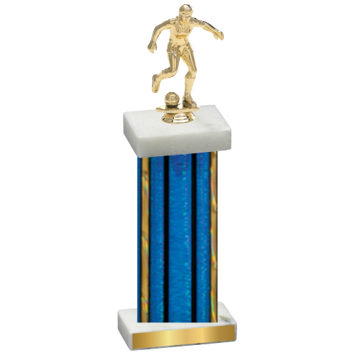 Single Blue Glacier Soccer Trophy