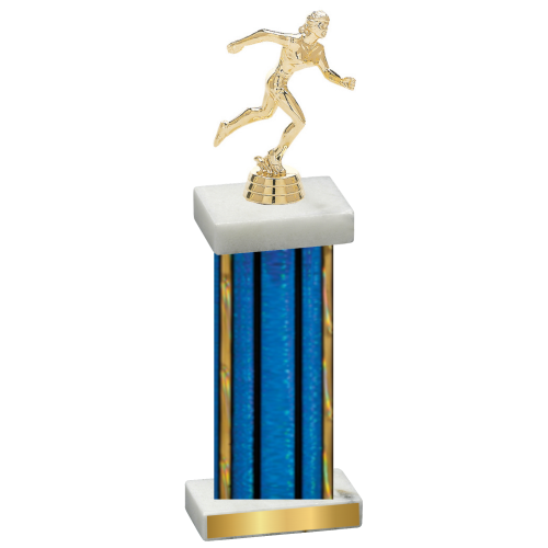 Single Blue Glacier Running Trophy