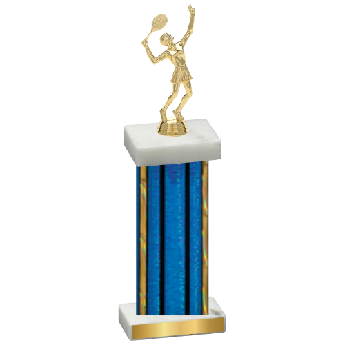 Single Blue Glacier Tennis Trophy