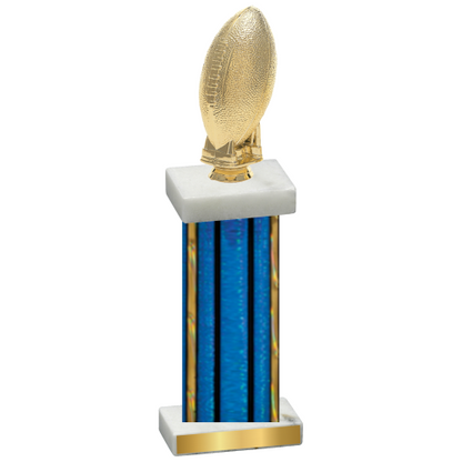 Single Blue Glacier Football Trophy