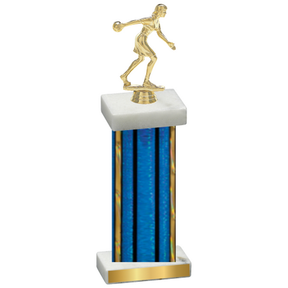 Single Blue Glacier Bowling Trophy