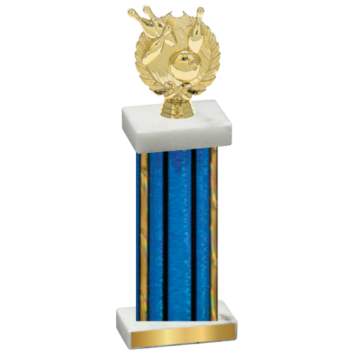 Single Blue Glacier Bowling Trophy