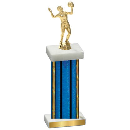 Single Blue Glacier Volleyball Trophy