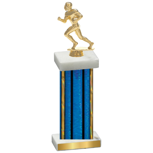 Single Blue Glacier Football Trophy