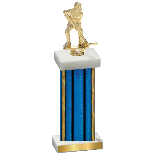 Single Blue Glacier Hockey Trophy