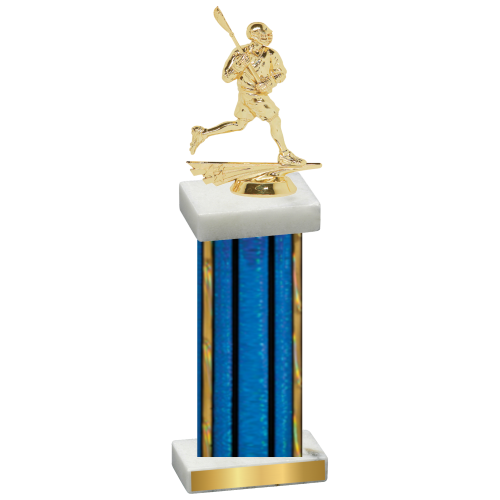 Single Blue Glacier Lacrosse Trophy