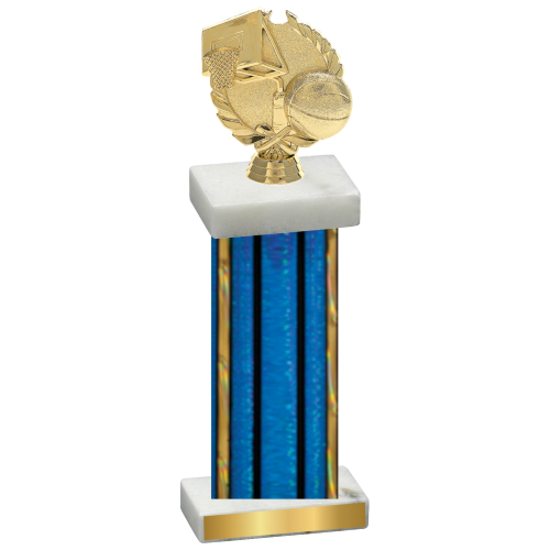 Single Blue Glacier Basketball Trophy