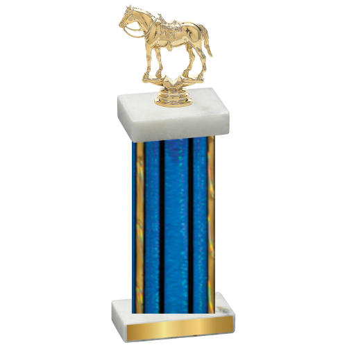 Single Blue Glacier Horses Trophy