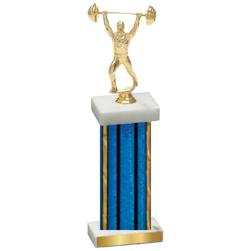 Single Blue Glacier Weights Trophy