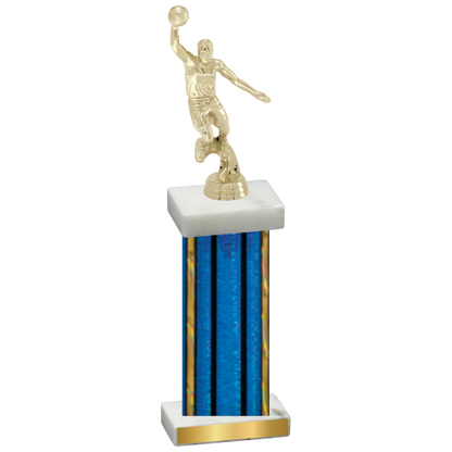 Single Blue Glacier Basketball Trophy