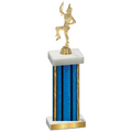 Single Blue Glacier Majorette Trophy
