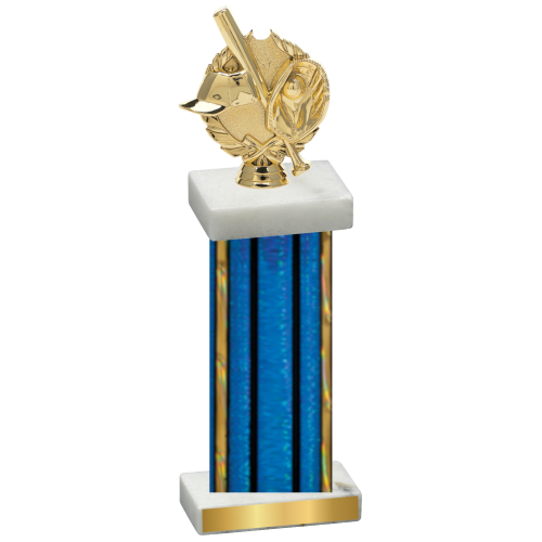 Single Blue Glacier Baseball Trophy