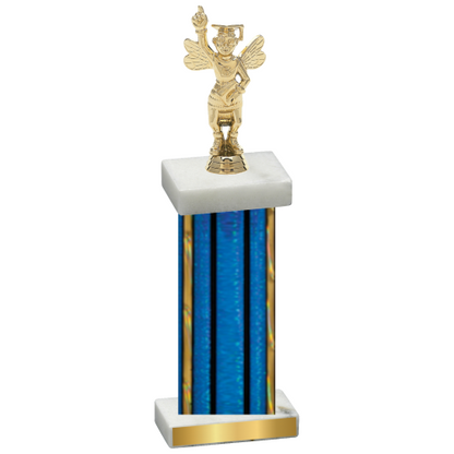 Single Blue Glacier Academics Trophy