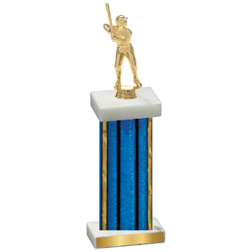 Single Blue Glacier Baseball Trophy