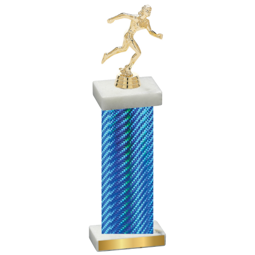 Single Blue Carbon Fiber Running Trophy