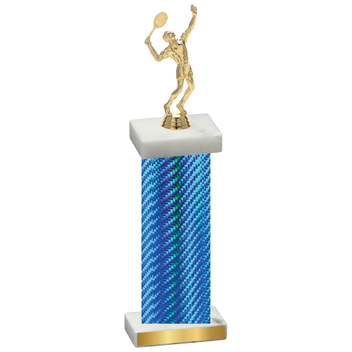 Single Blue Carbon Fiber Tennis Trophy