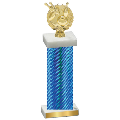 Single Blue Carbon Fiber Bowling Trophy