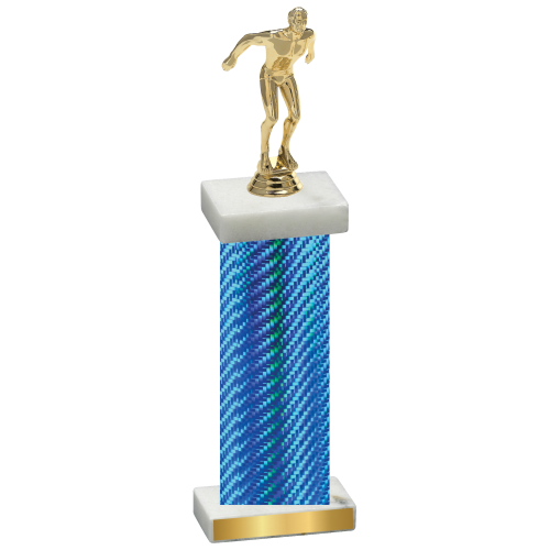 Single Blue Carbon Fiber Swimming Trophy