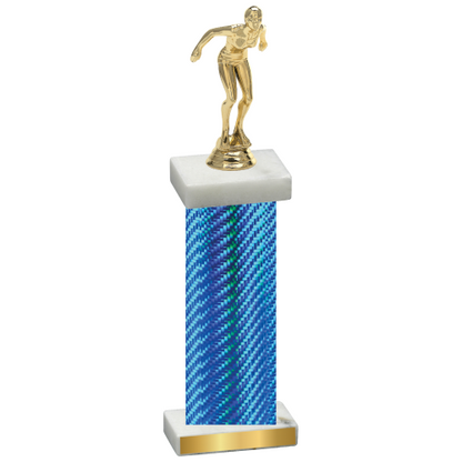 Single Blue Carbon Fiber Tennis Trophy