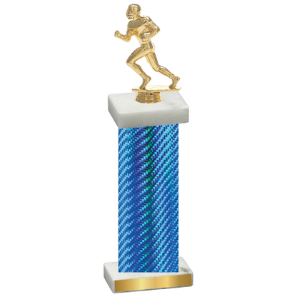 Single Blue Carbon Fiber Football Trophy