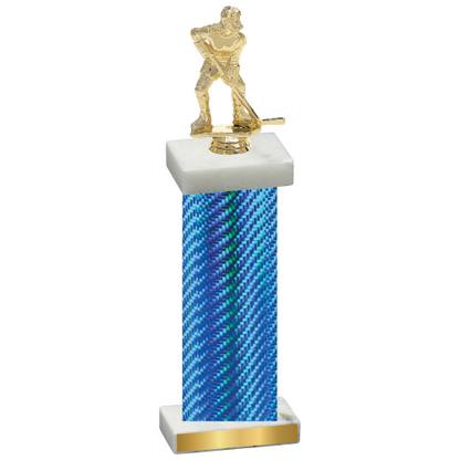 Single Blue Carbon Fiber Hockey Trophy