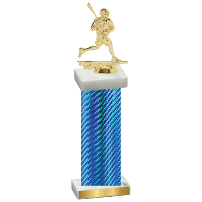 Single Blue Carbon Fiber Lacrosse Trophy