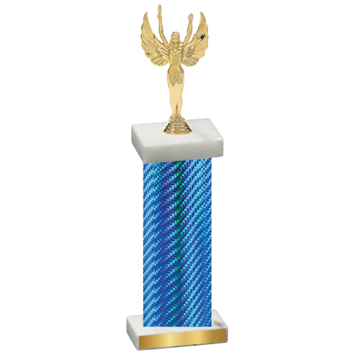 Single Blue Carbon Fiber Victory Trophy